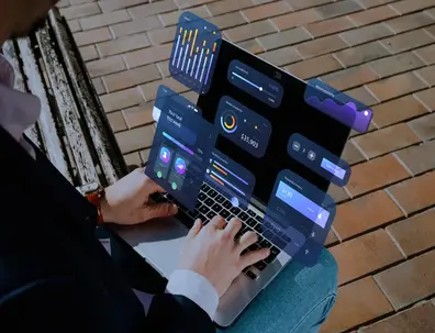 Gestor administrador analisando indicadores KPIs