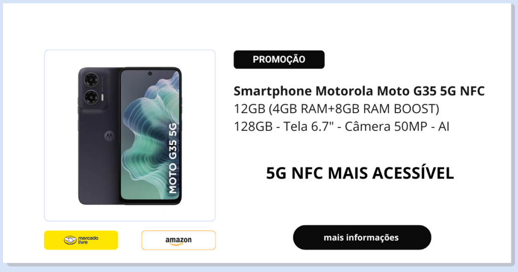 PROMOÇÃO Smartphone Motorola Moto G35 5G NFC